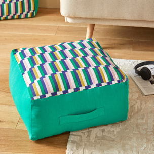 Coussin de sol "Disso" vert 48x48cm