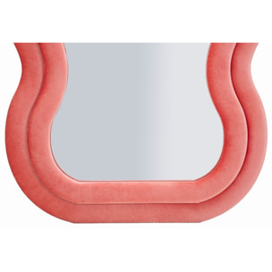 SPECCHIO DA MURO EMILY VELLUTO ROSA CM 60X6X160 (MISURA SPECCHIO CM 42X144)