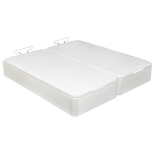 Canapé Abatible 32CM | ENVÍO, MONTAJE Y RECOGIDA ANTIGUO INCLUIDO | Madera | Blanco | Gran capacidad | Tapa 3D | WHAT THE SLEEP
