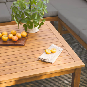 Salon de jardin d'angle bois d'acacia 5 places LOBERIA CORNER