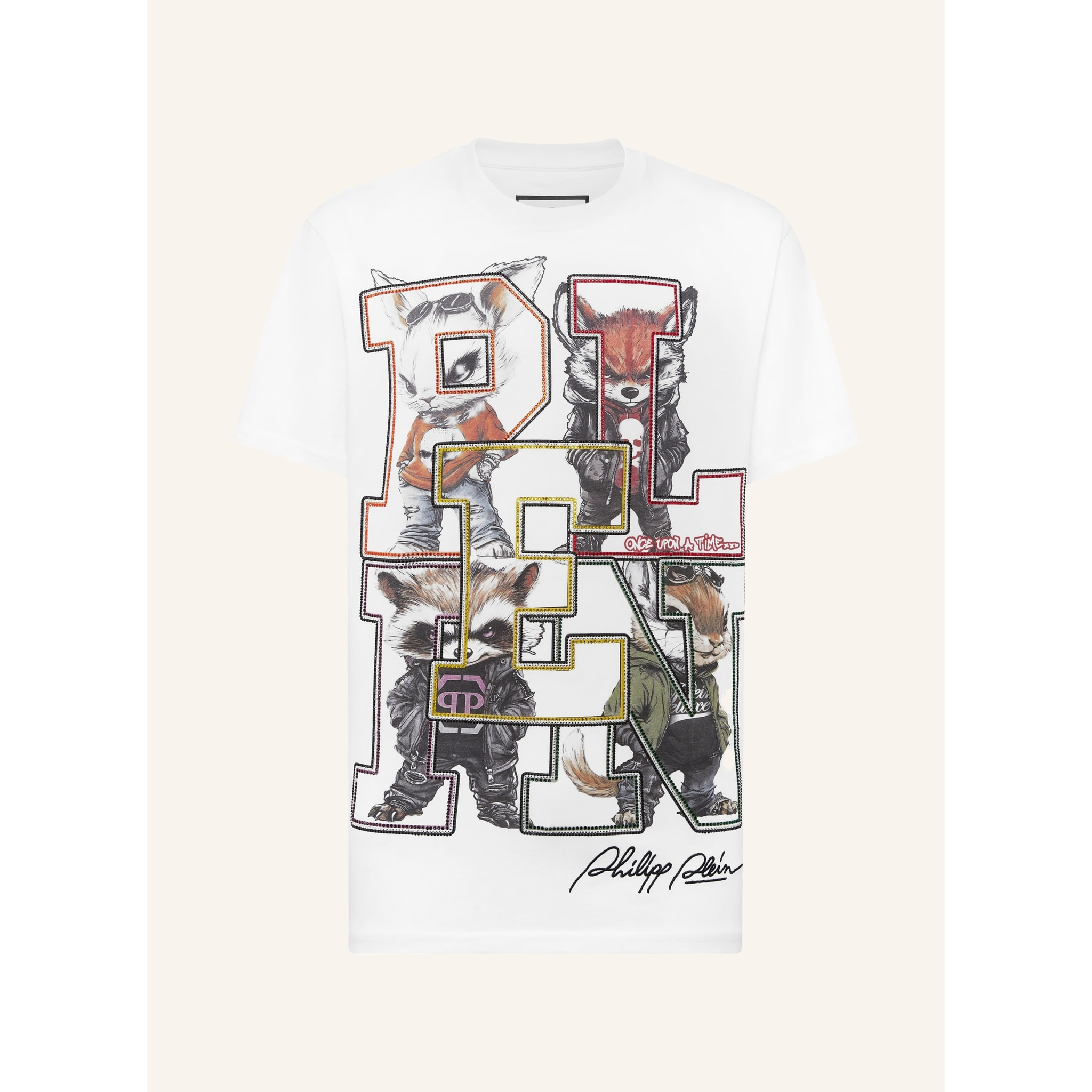 PHILIPP PLEIN T-shirt girocollo a maniche corte COLLEGE