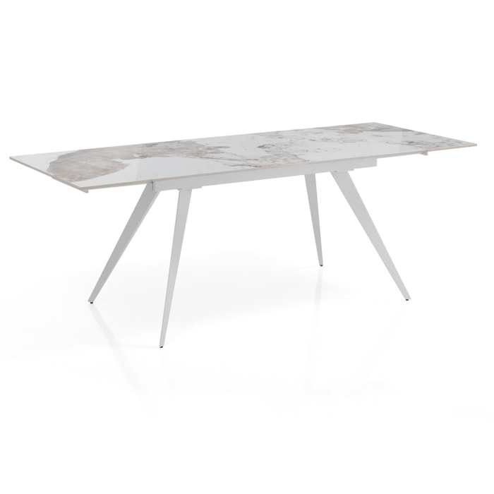 TOMASUCCI Tavolo allungabile MICCIU WHITE - ONICE MARBLE