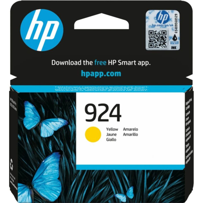 Cartouche d'encre HP Originale 924 Jaune (Yellow) Standard - 6S8T3AE