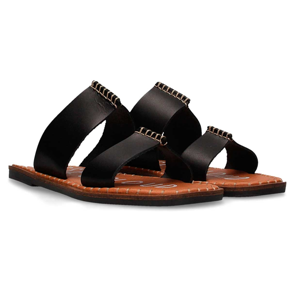 Sandalias de Cuero - Negro