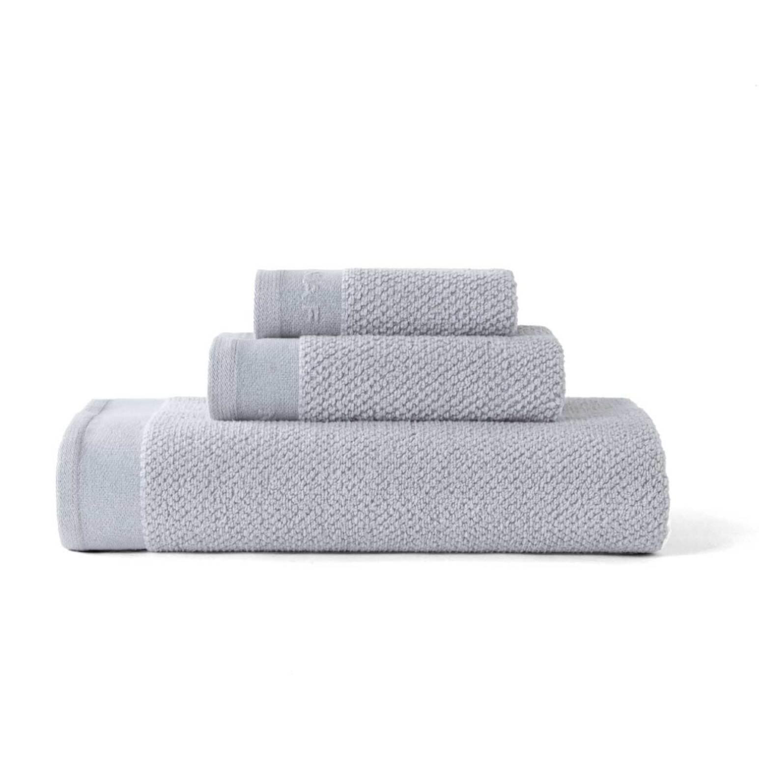 Set de 3 toallas LIVING - 500 gr/m2 - 30x50+50x90+90x150 cm gris claro