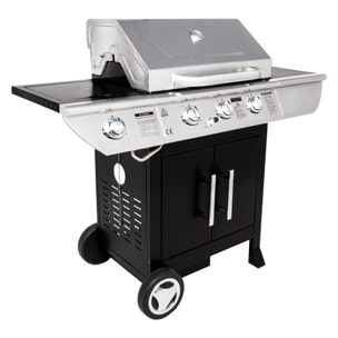 Barbecue au gaz BALTIMORE - 3 brûleurs 10,5kW + réchaud