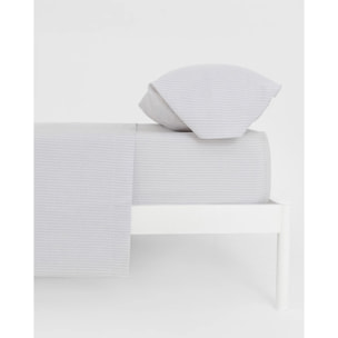 Juego de sábanas algodón raya chuck azul keike