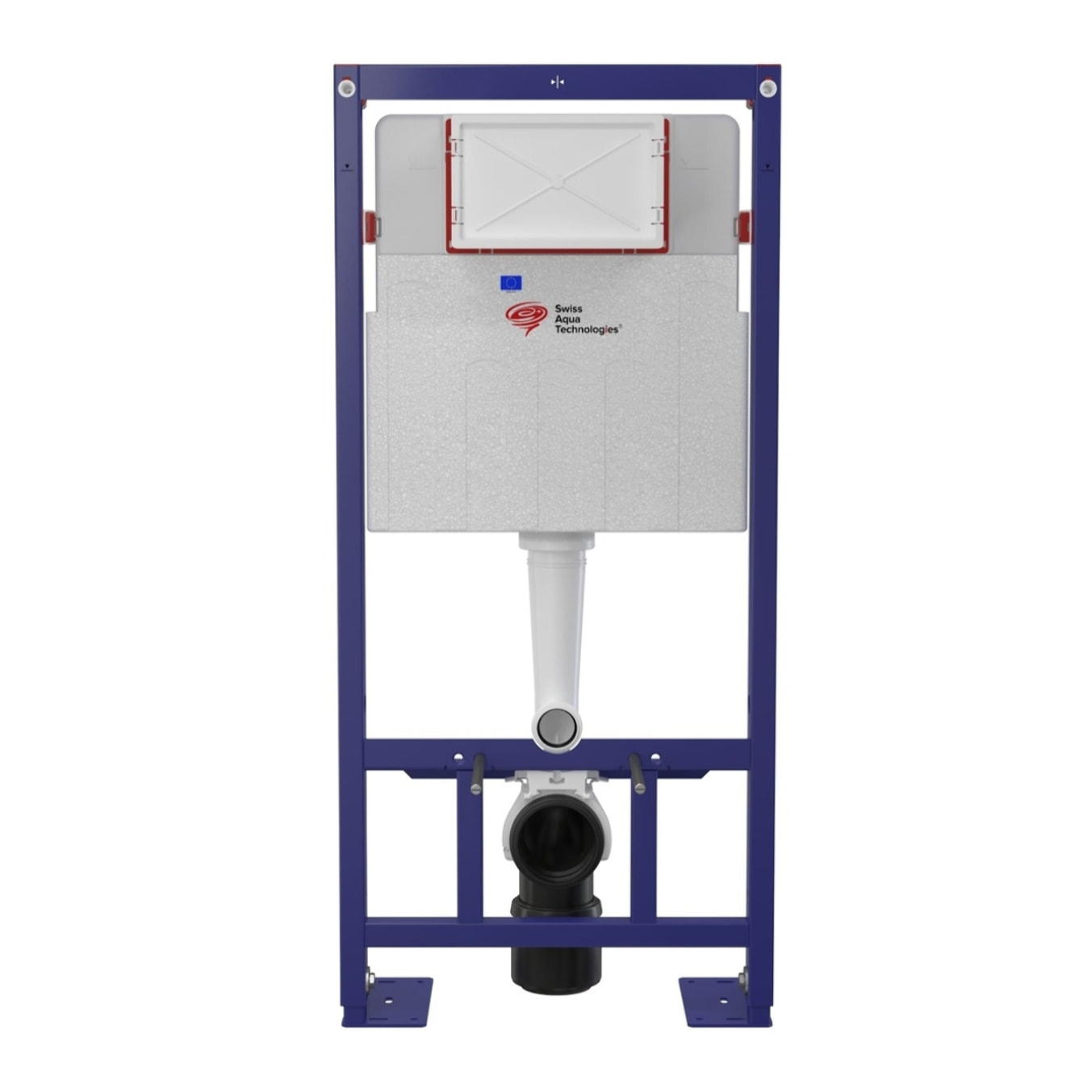 Pack WC Bâti-support Autoportant + WC sans bride SAT  + Abattant SoftClose + Plaque Blanche (SMART-Project-4)