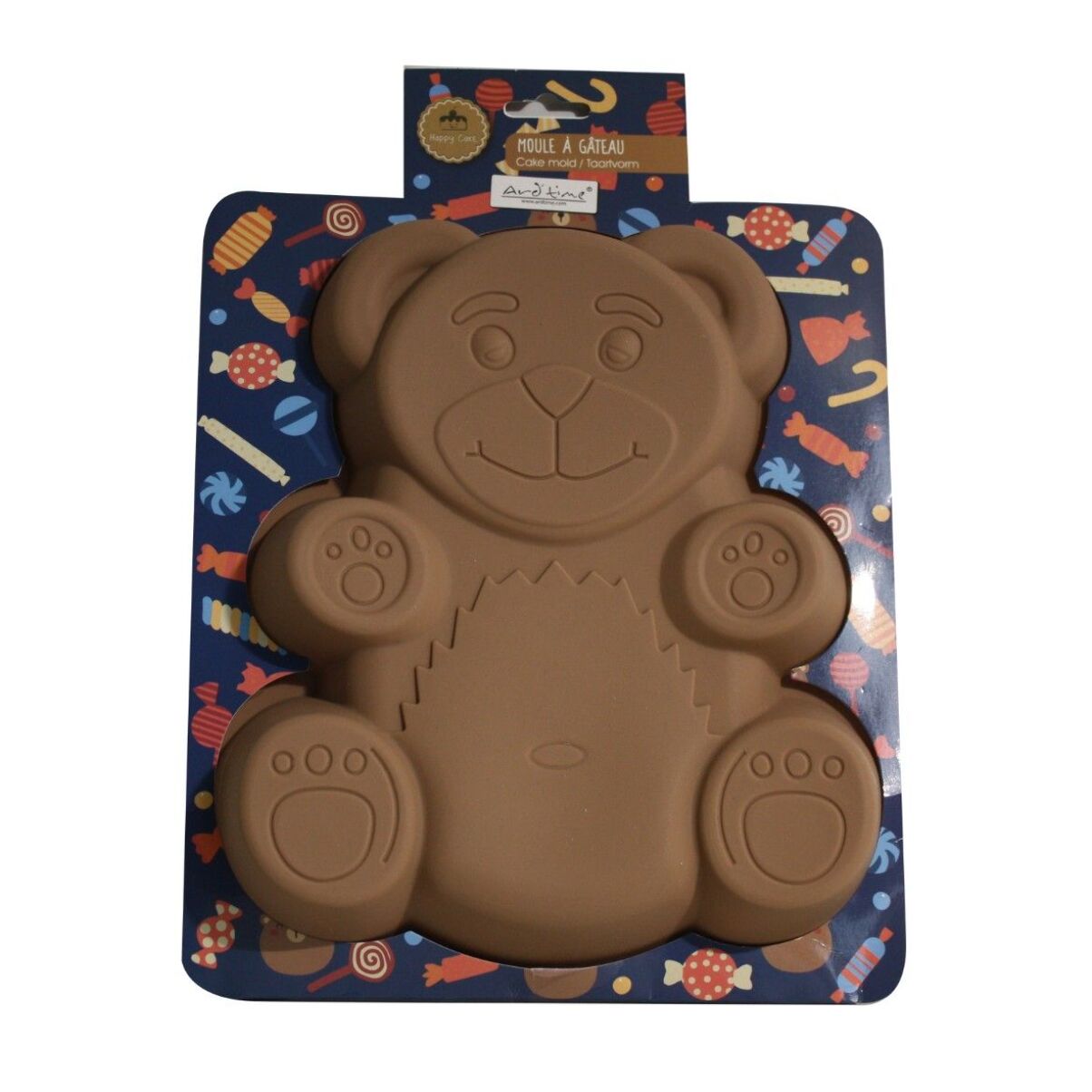 Moule à gâteau en silicone forme Ours, Happy Cake