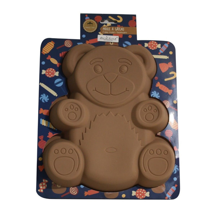 Moule à gâteau en silicone forme Ours, Happy Cake
