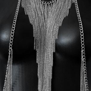 Body Chain Plata - Modelo Multicapa Triángulo