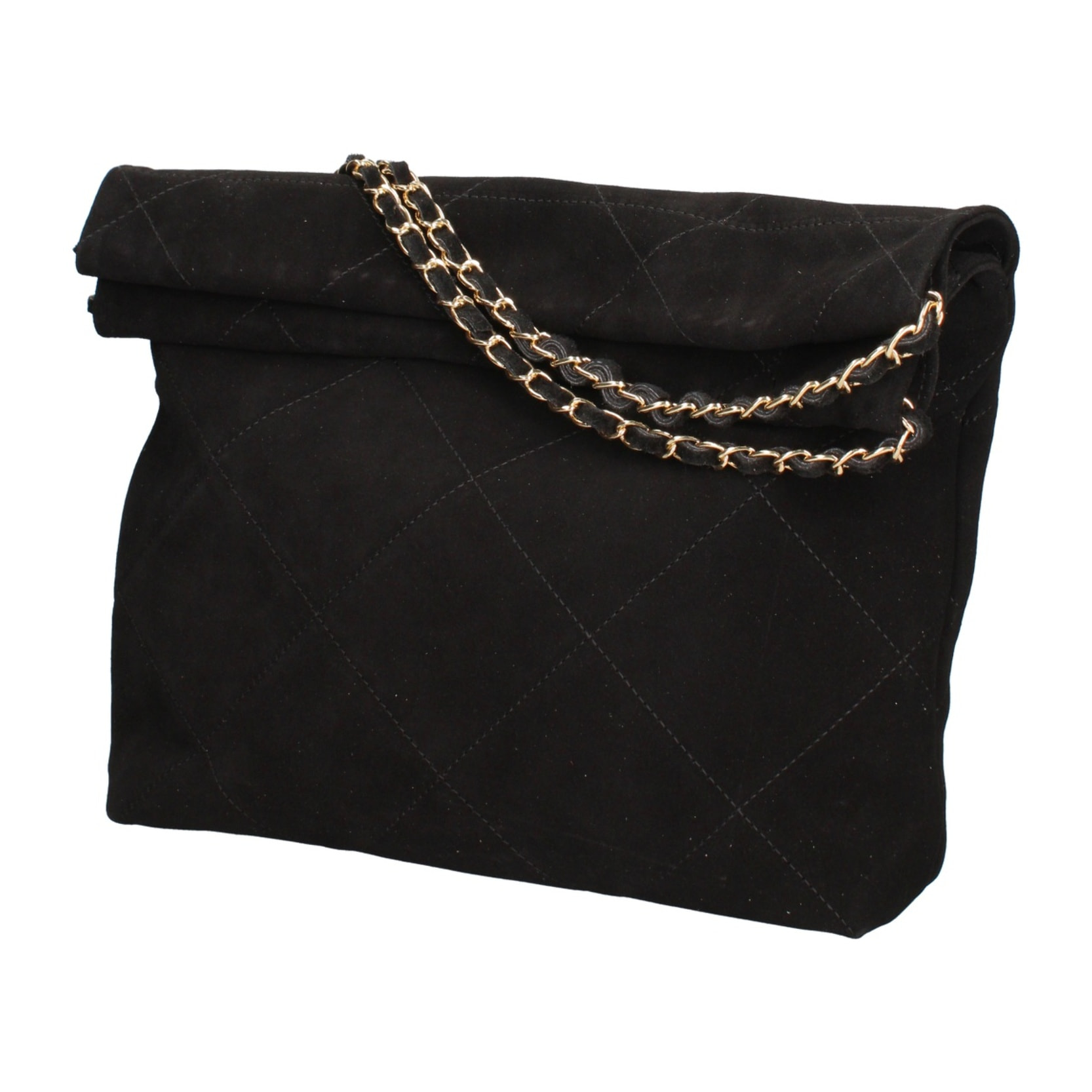 Borsa a spalla da donna Made in Italy - Modello Celeste Elite - Pelle scamosciata - 32.0 x 34.0 x 6.0 cm