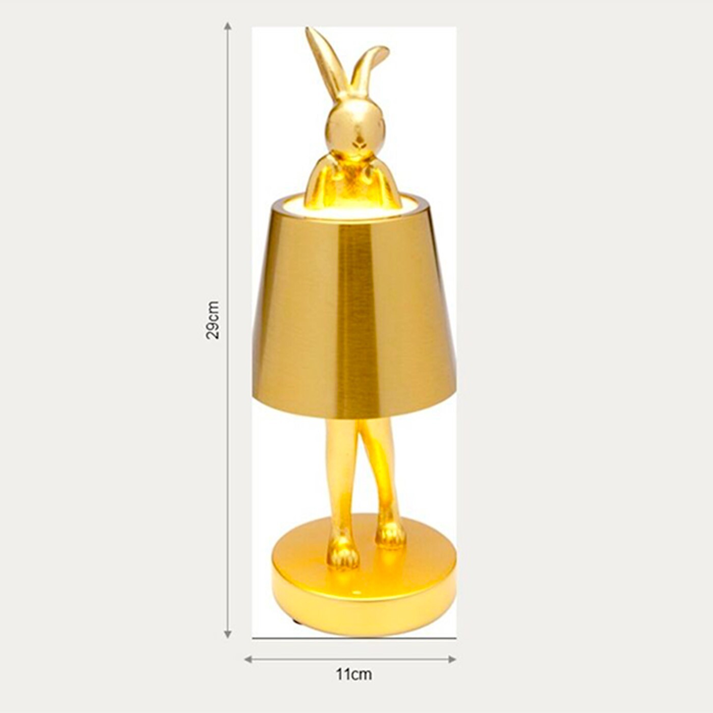 Lampe Animal lapin LED 29cm orange Kare Design