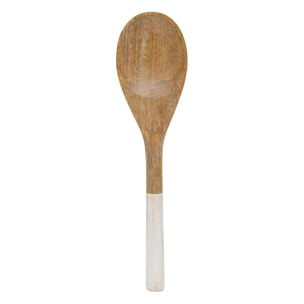 Couverts à salade bicolore Ava L.28cm blanc