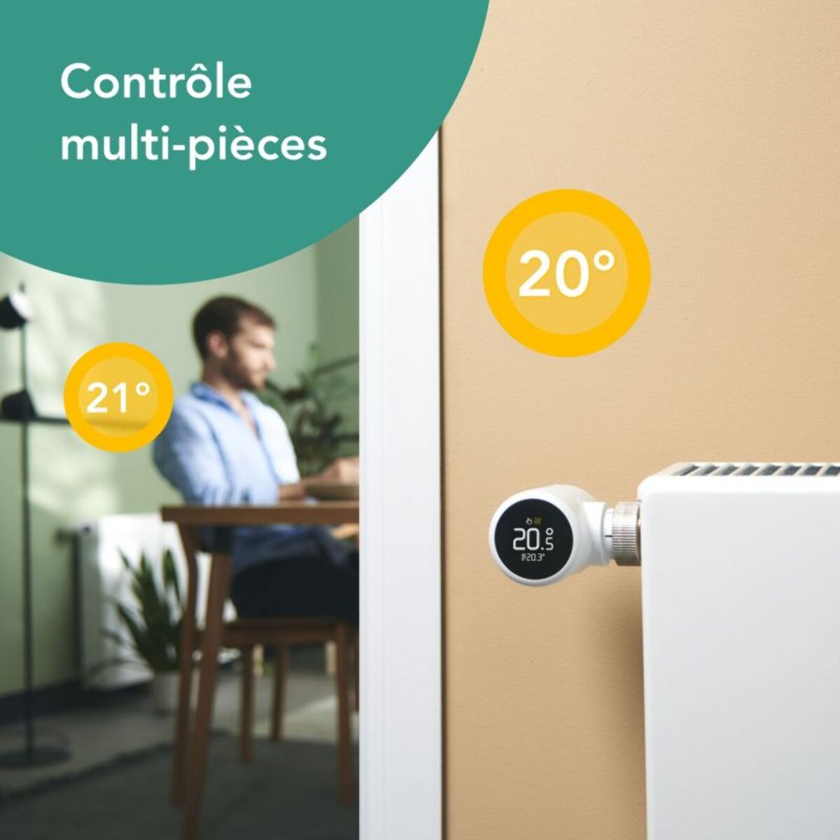 Tête thermostatique connectée TADO X pour radiateur