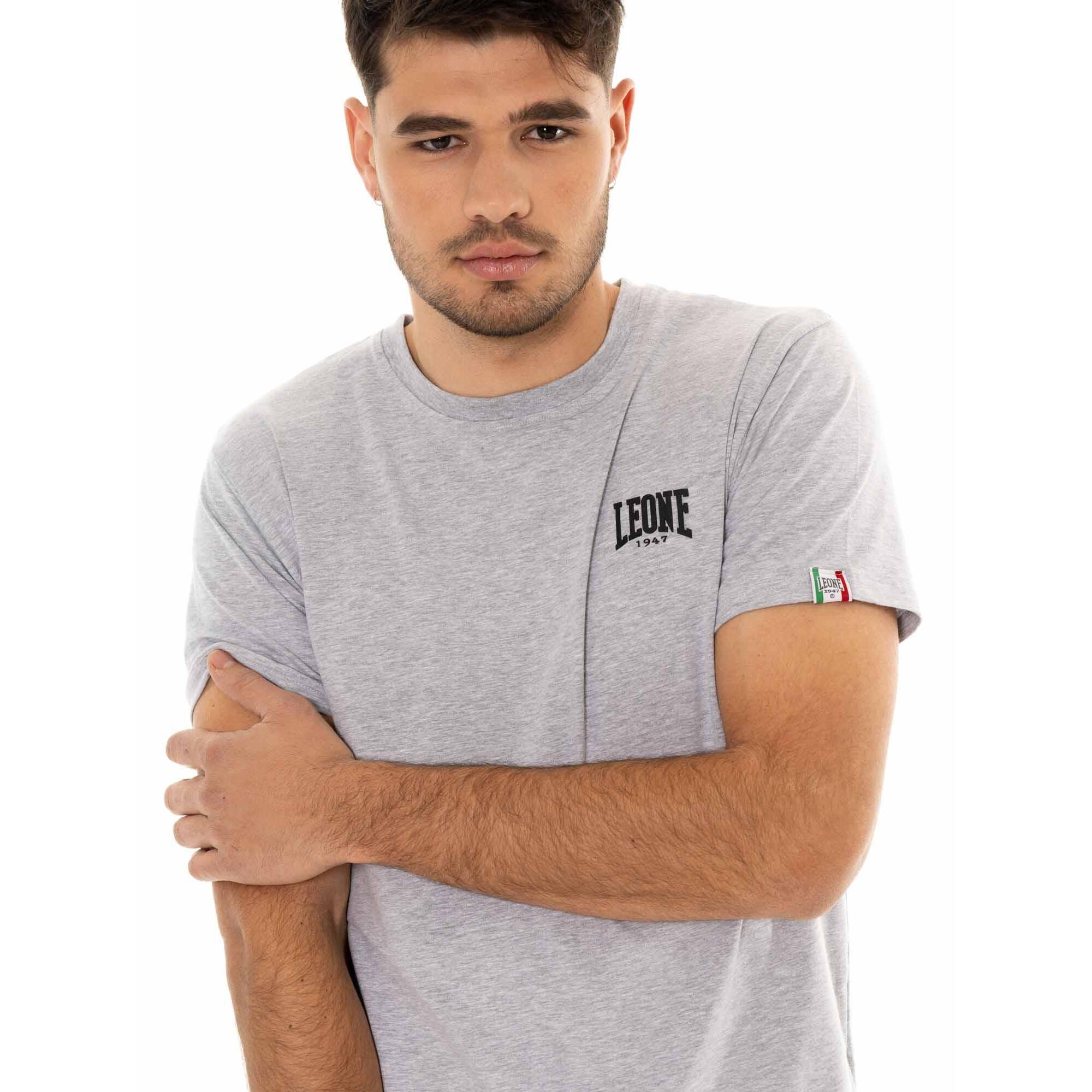 T-shirt in cotone da uomo a maniche corte Leone Basic