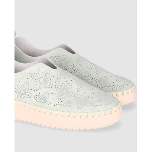 Zapatos de Piel Sintética - Verde - Tacón: 4 cm