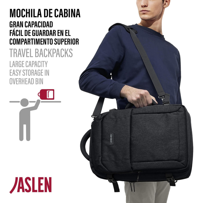 Mochila Viaje Cabina Jaslen Leeds Negro