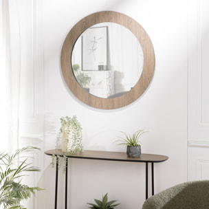 FLEUR - Miroir rond 80x80cm couleur mocha