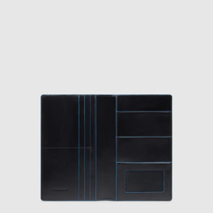 Piquadro Porta documenti da viaggio in pelle con porta carte di credito, schermato con protezione RFID