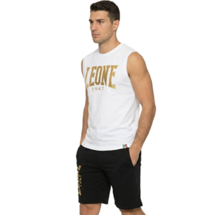 Camiseta sin mangas dorada para hombre