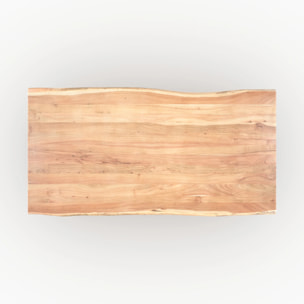 Table rectangulaire en bois massif d'acacia 6 places  - Gia