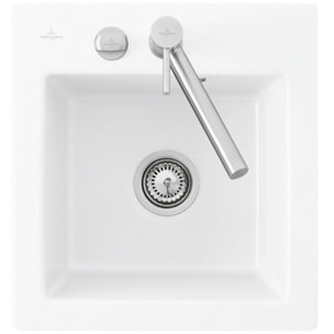 Evier 1 bac sans egouttoir Subway Pure XS 47,5 x 51 cm Blanc