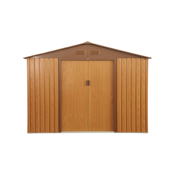 Abri de jardin métal 8,95m² avec kit d'ancrage FLANDRES