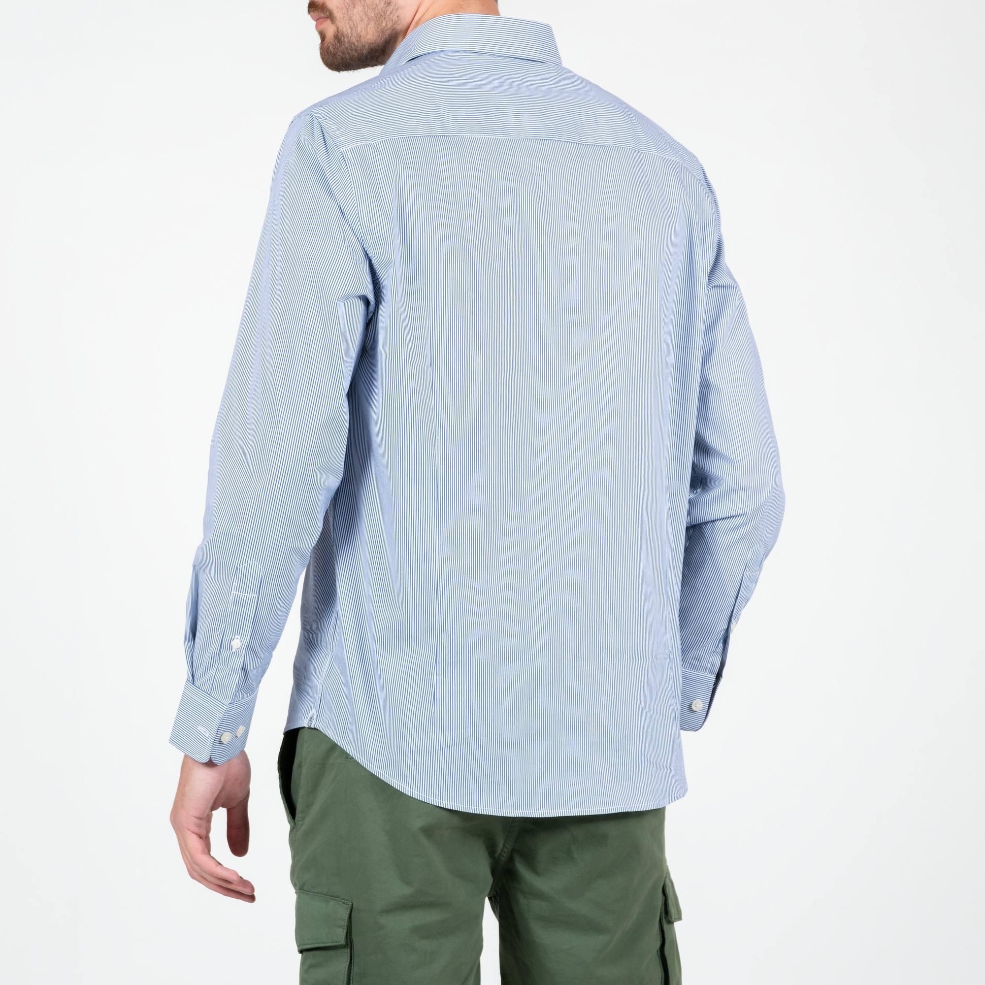 Camicia righe collo francese Polo Club St Martin Blu