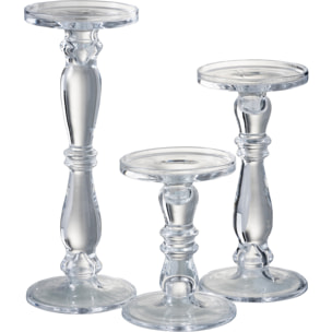 J-Line chandelier/bougeoir Leti - verre - transparent - large