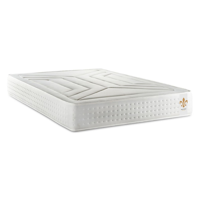 Matelas Vingt-Quatre - 24cm - Ressorts ensachés et mémoire de forme - Tensions allégées - Soutien Ferme
