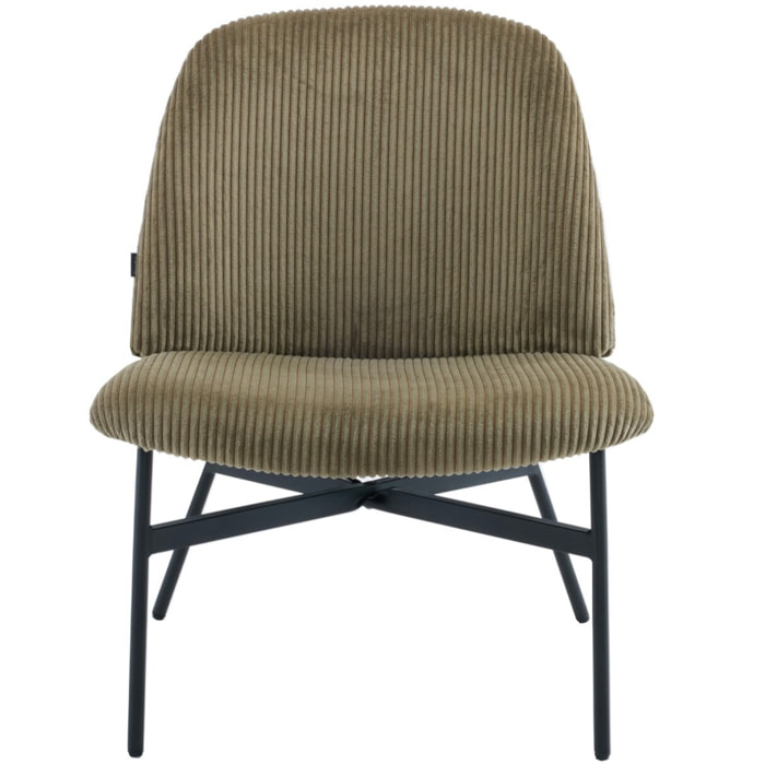 Fauteuil en velours côtelé - PETRA