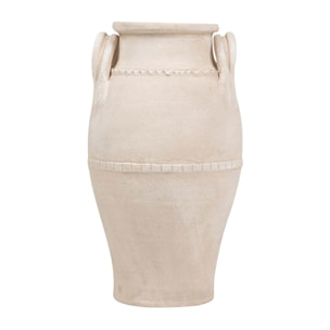 Florero Ceramica Beige 27x27x50 Cm