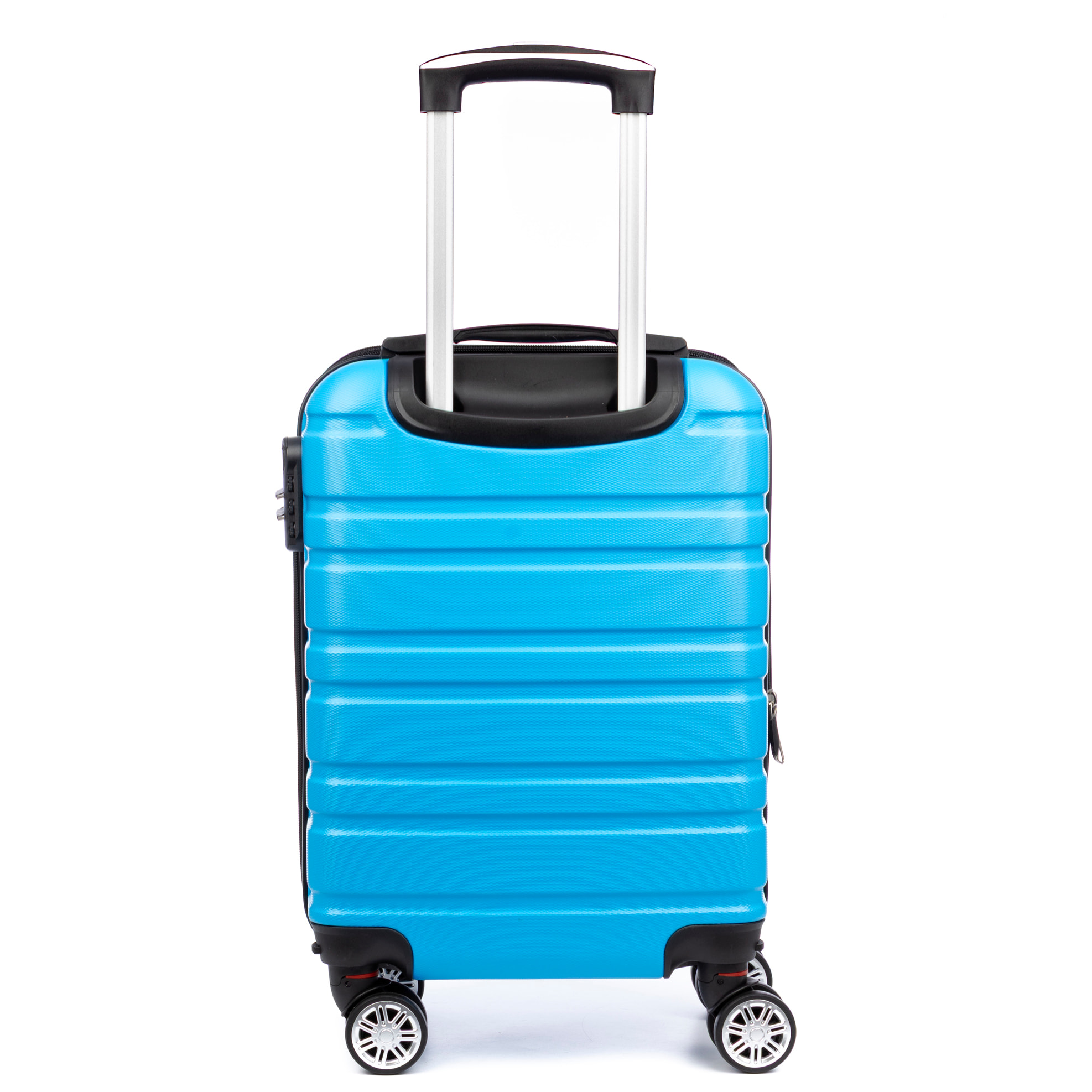 Juego de 2 maletas Trolley extensibles, en material ligero ABS de alta resistencia con esquinas reforzadas. Cerradura numérica, 4 ruedas dobles giratorias 360° y extraíbles.