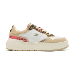 Zapatillas Deportivas Mujer Court Stich Beige / Multi