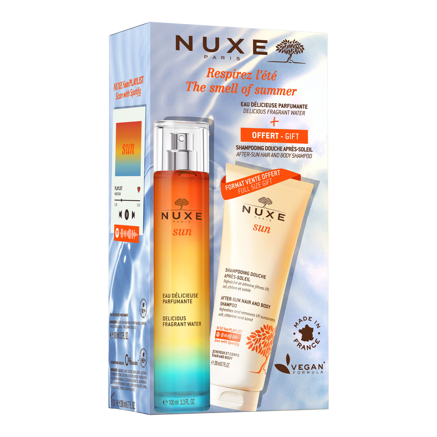 NUXE SUN - Eau délicieuse Nuxe Sun 100ml + Shampooing douche après soleil 200ml