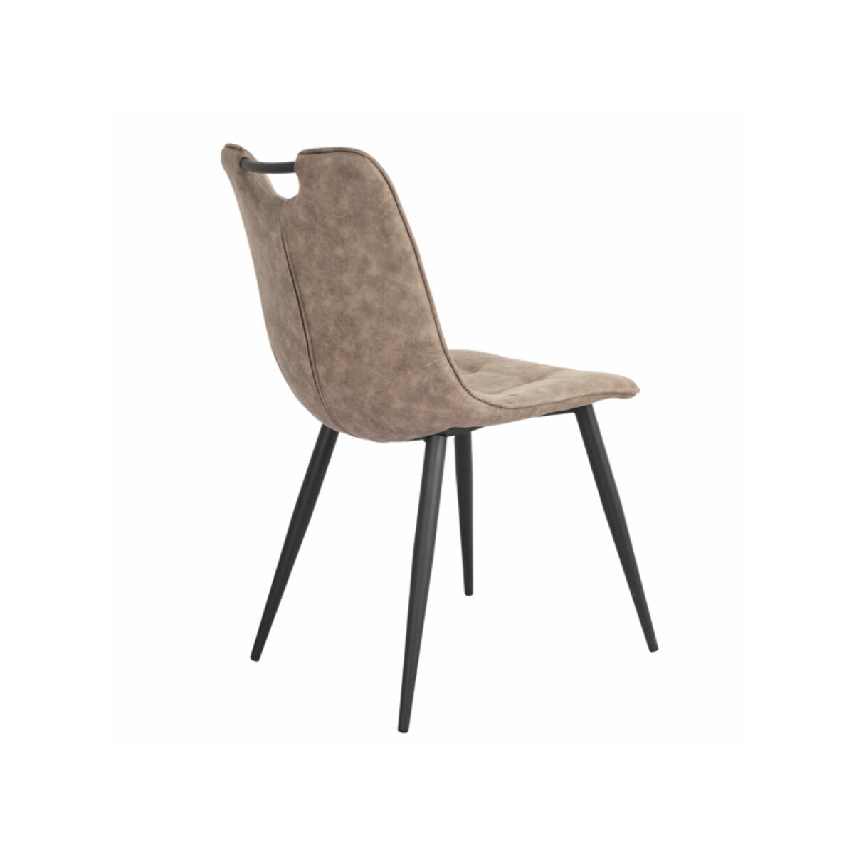 Chaise microfibre effet simili, poignée et pieds noirs - SPOOKY 2