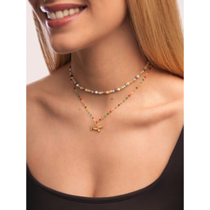 Collar Altea Colors Acero Baño Oro