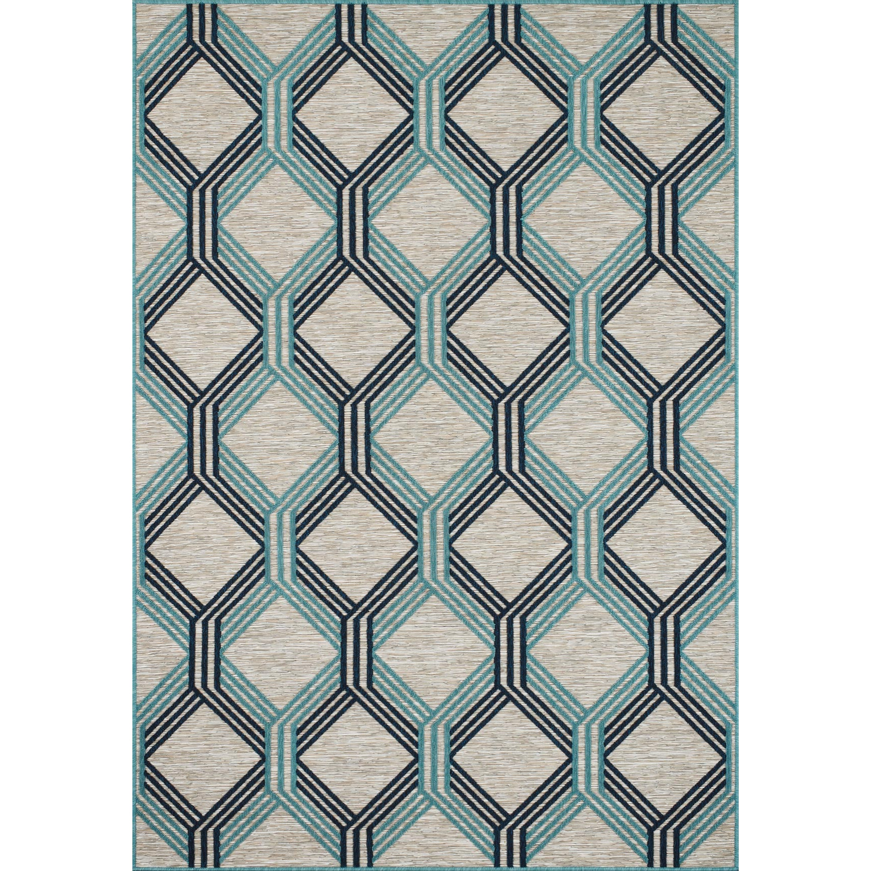 ACAPULCO - tapis intérieur extérieur motif géométrique gris