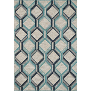 ACAPULCO - tapis intérieur extérieur motif géométrique gris