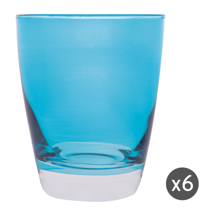 Set de 6 verres Excelsa – Happy Color, Verre Bleu