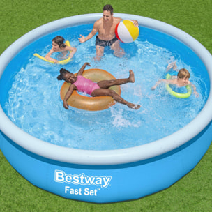 Bestway Piscine autoportante Ronde Fast Set 366 x 76 cm - Filtration incluse