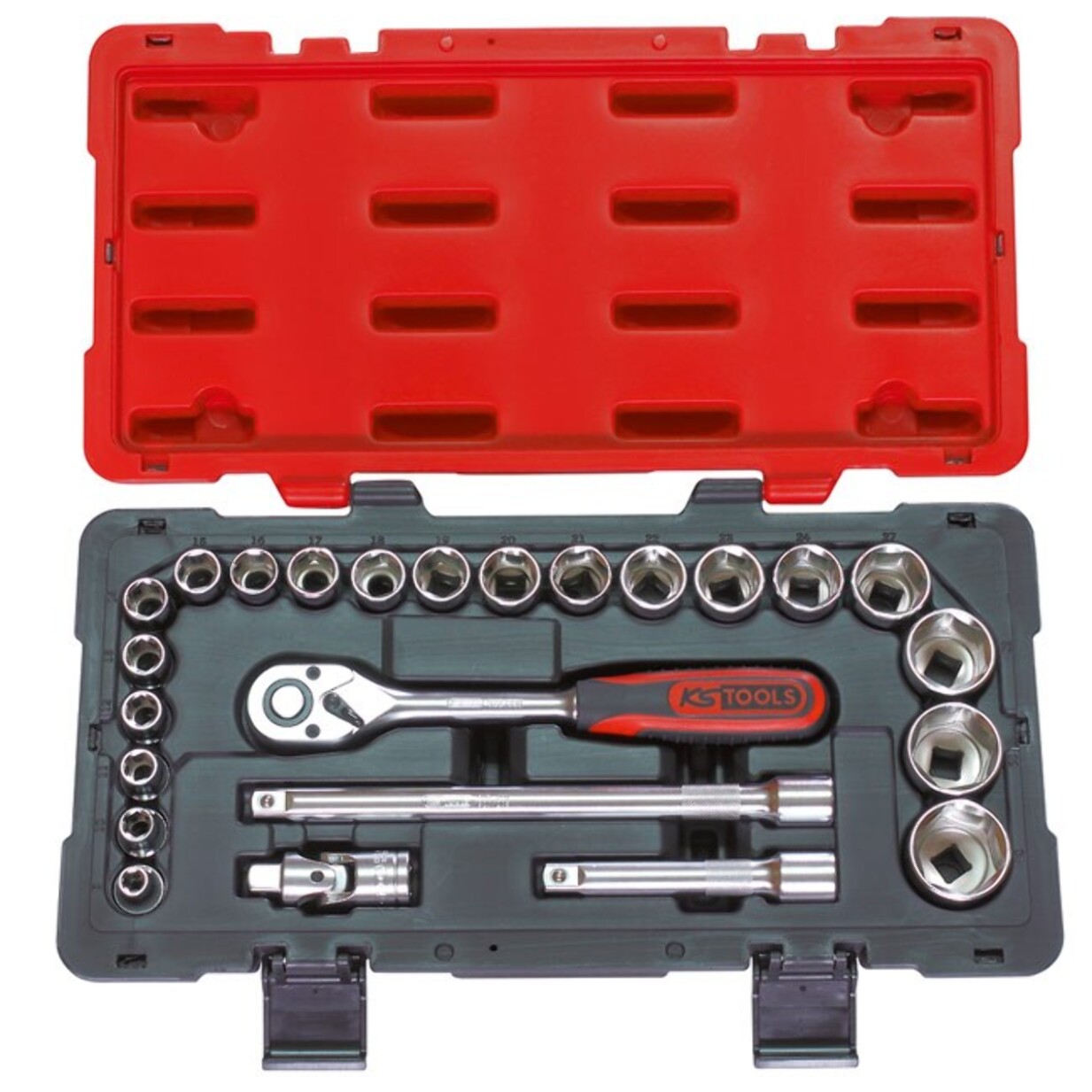 Coffret de douilles, cliquets et accessoires - ULTIMATE 1/2'' 24 pièces - KS TOOLS - 922.0623