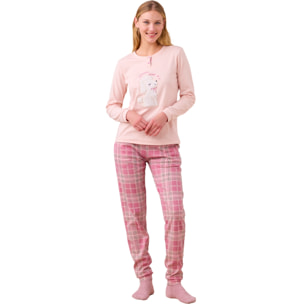 Pigiama donna caldo cotone articolo barboncino. Noidinotte