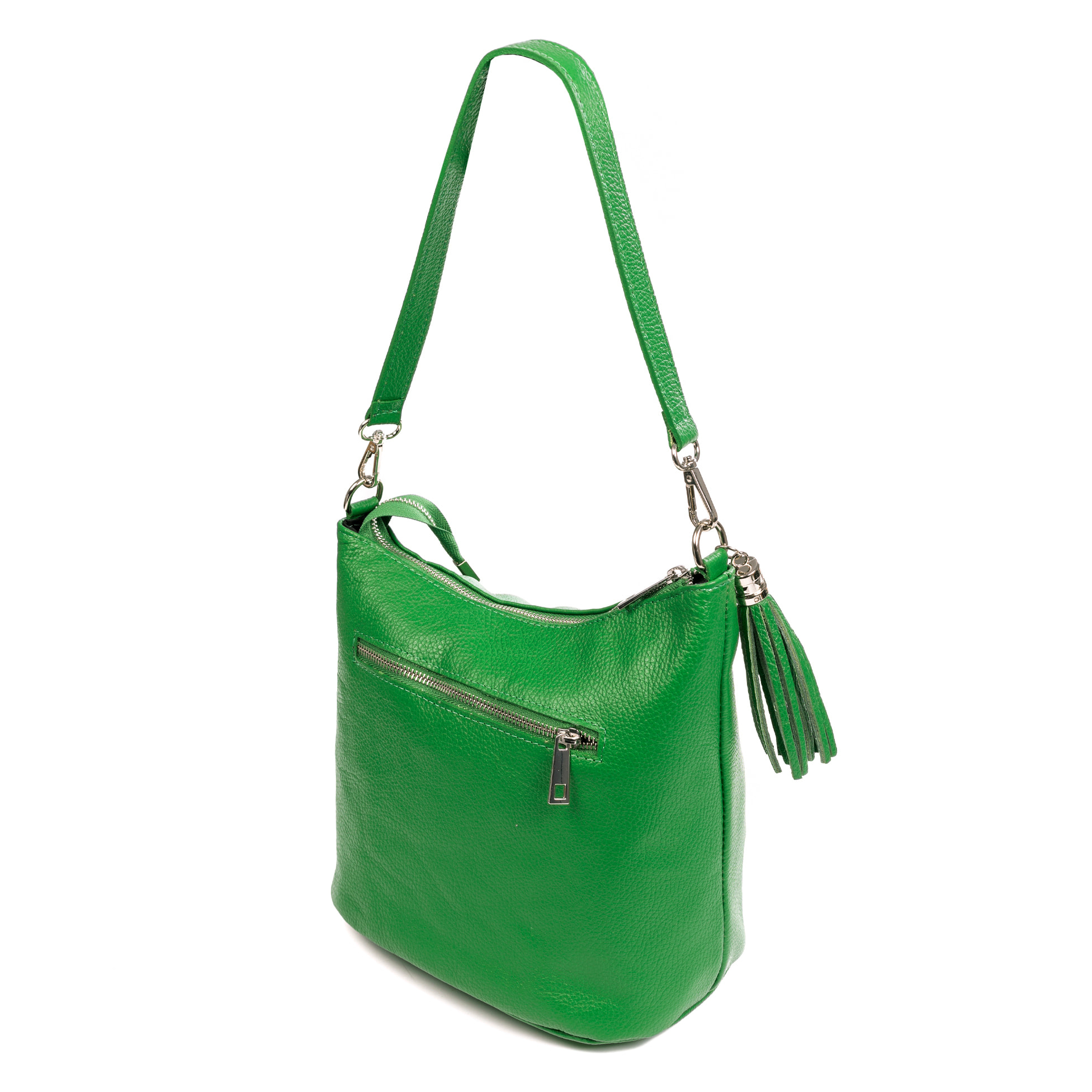 Assolo borsa a spalla, in pelle autentica finitura dollaro.