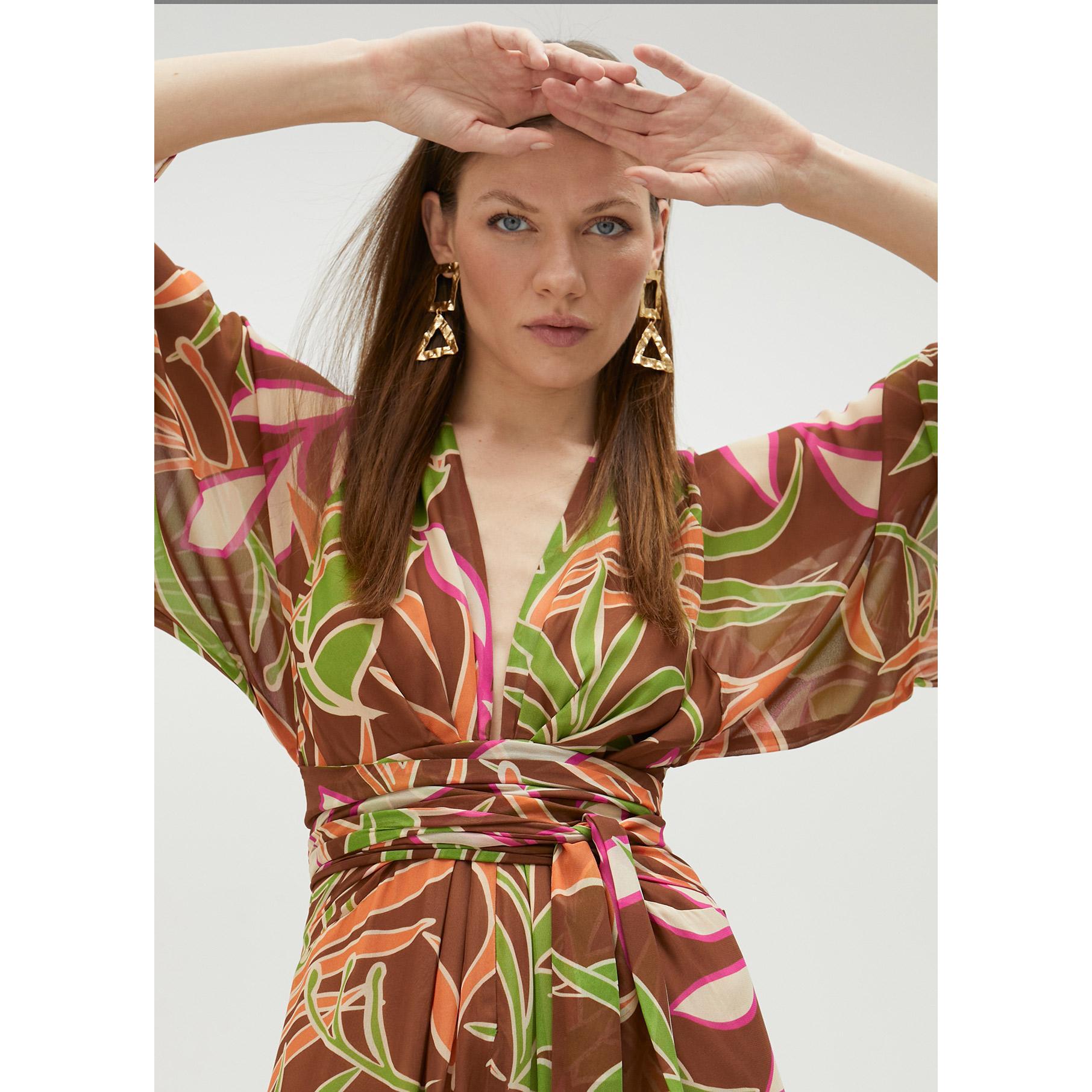 Vestito morbido con stampa floreale