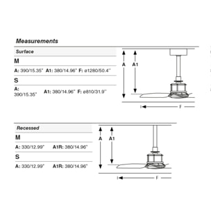 JUST FAN M Ventilatore a soffitto oro vecchio/noce