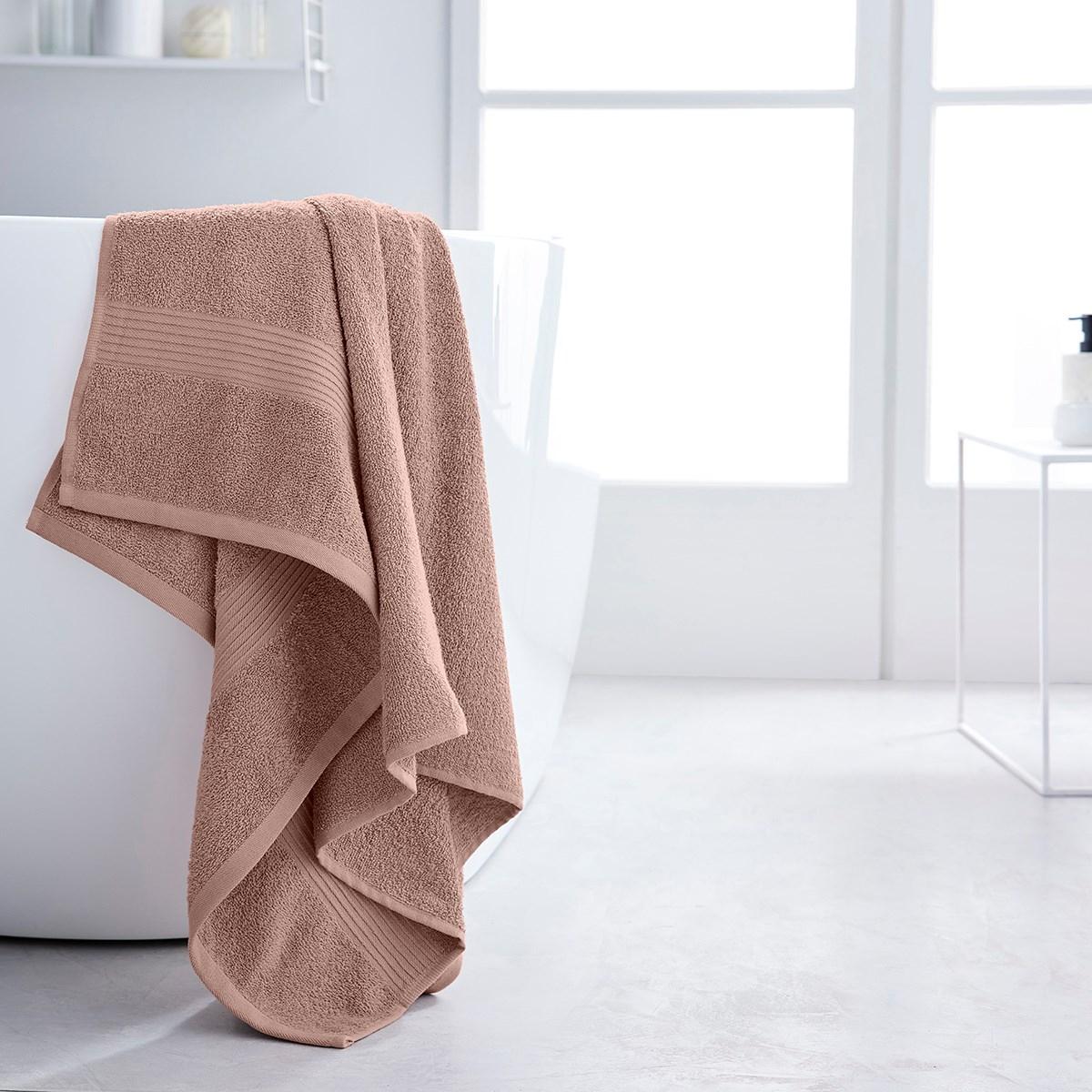 Maxi drap de bain uni ESSENTIAL rose