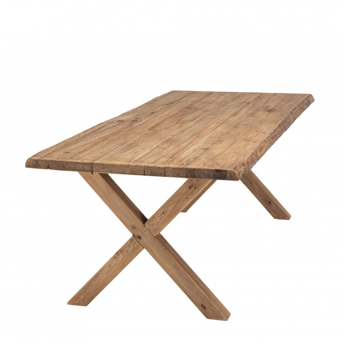 ANDRIAN - Table à manger rectangulaire 220x100cm bois Pin recyclé