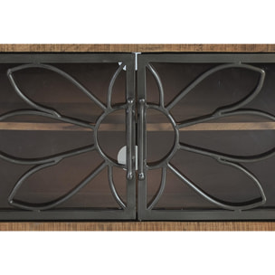 Mueble TV de Madera de Mango 170 Cm Estilo Industrial Moderno